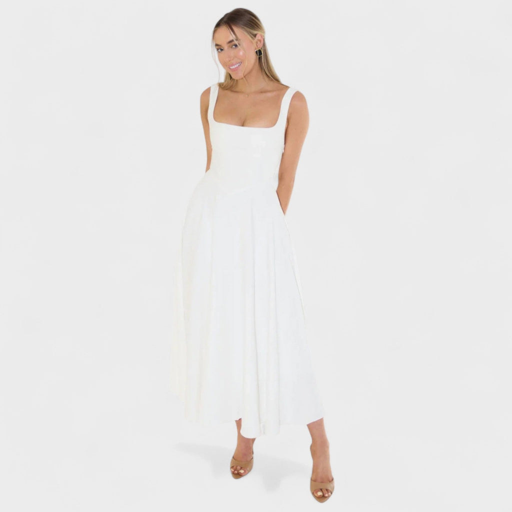 Maribel™ | Vestido Midi con escote cuadrado