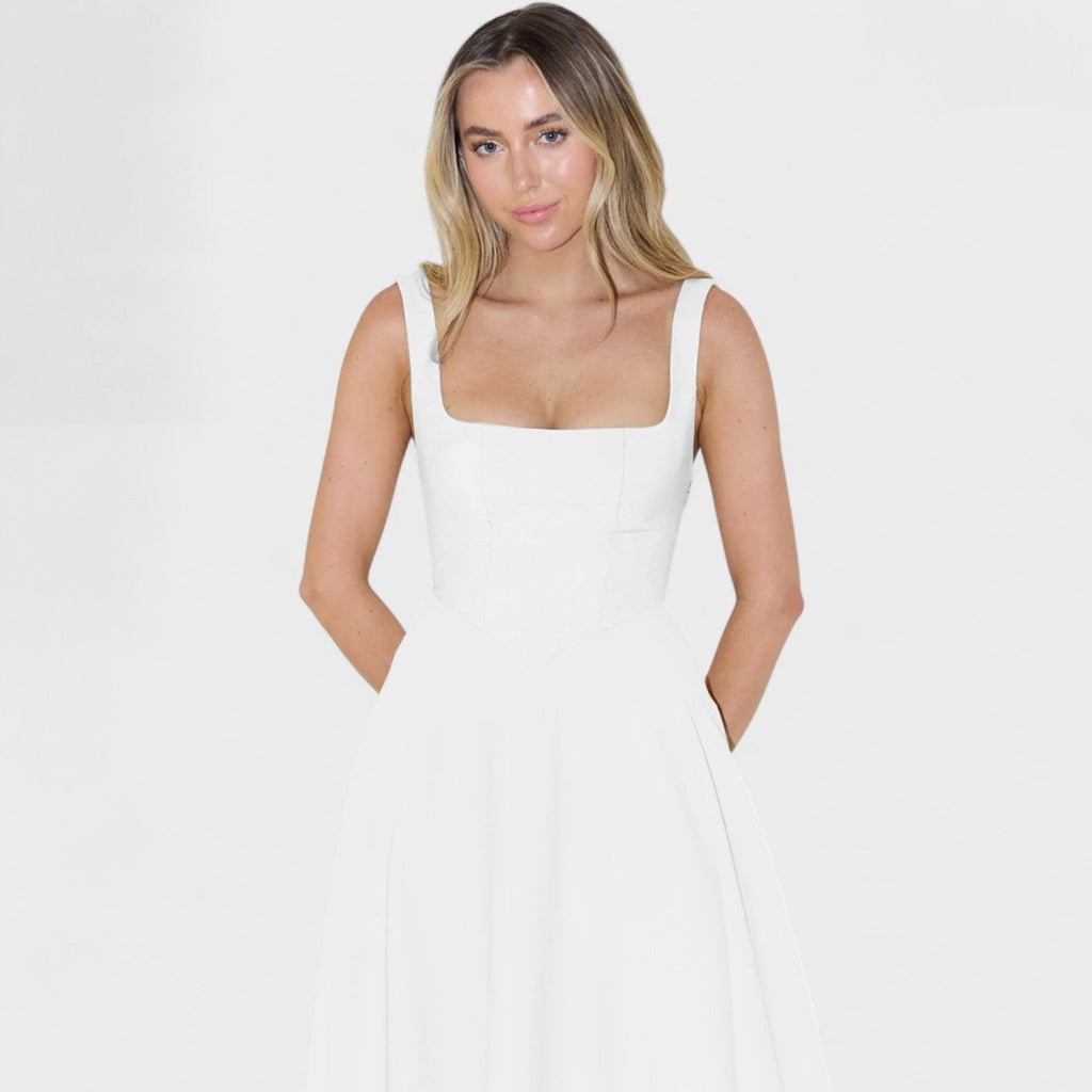 Maribel™ | Vestido Midi con escote cuadrado