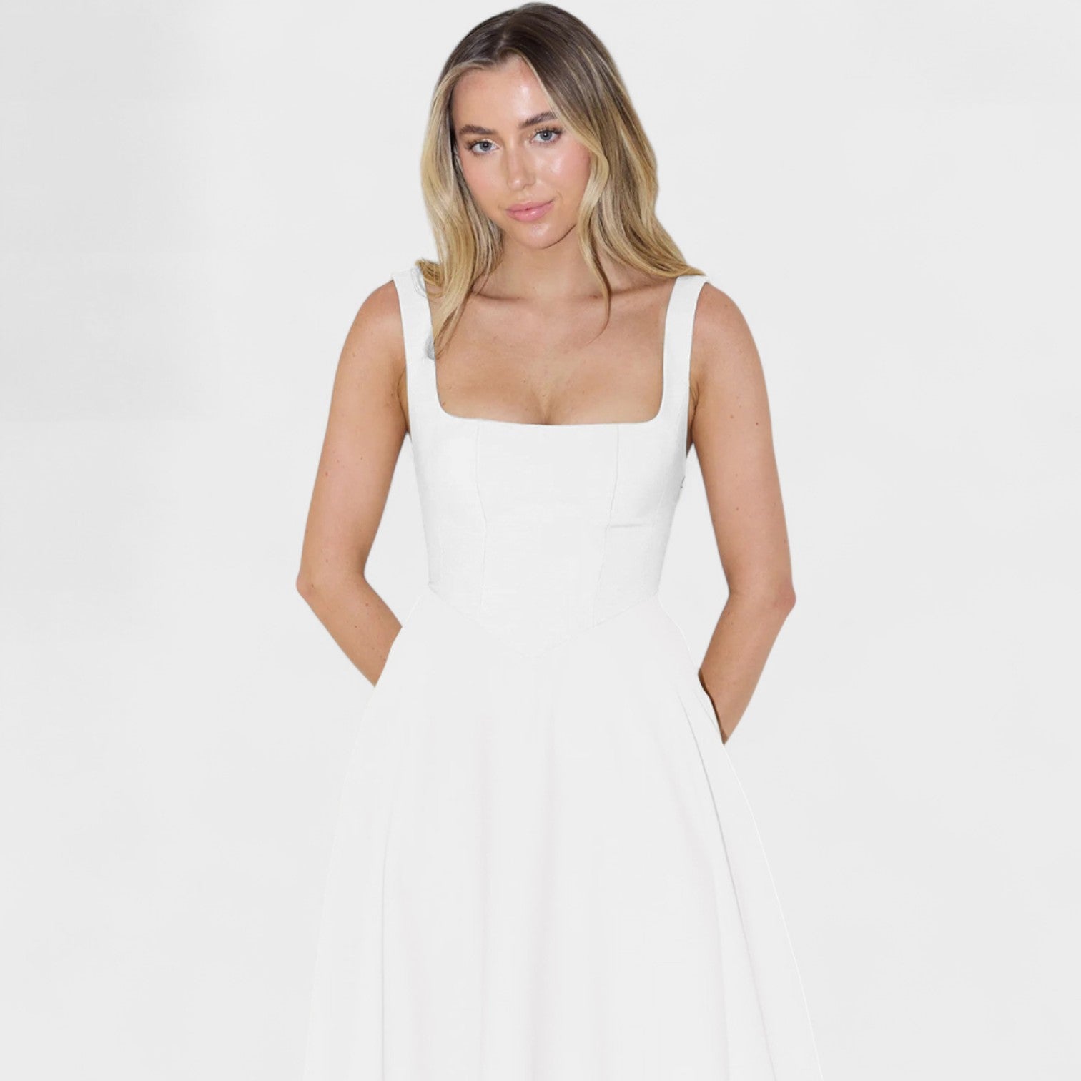 Maribel™ | Vestido Midi con escote cuadrado