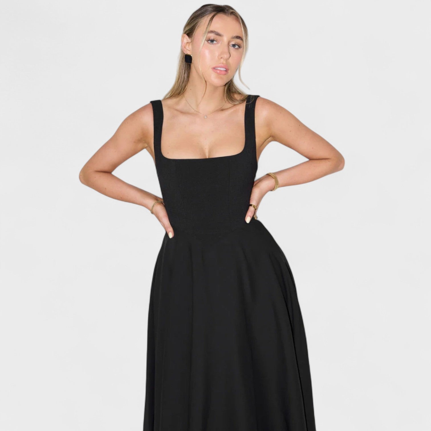 Maribel™ | Vestido Midi con escote cuadrado