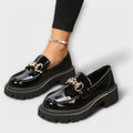 Zapatos Femeninos Plateau Loafer con Estilo de Bruja