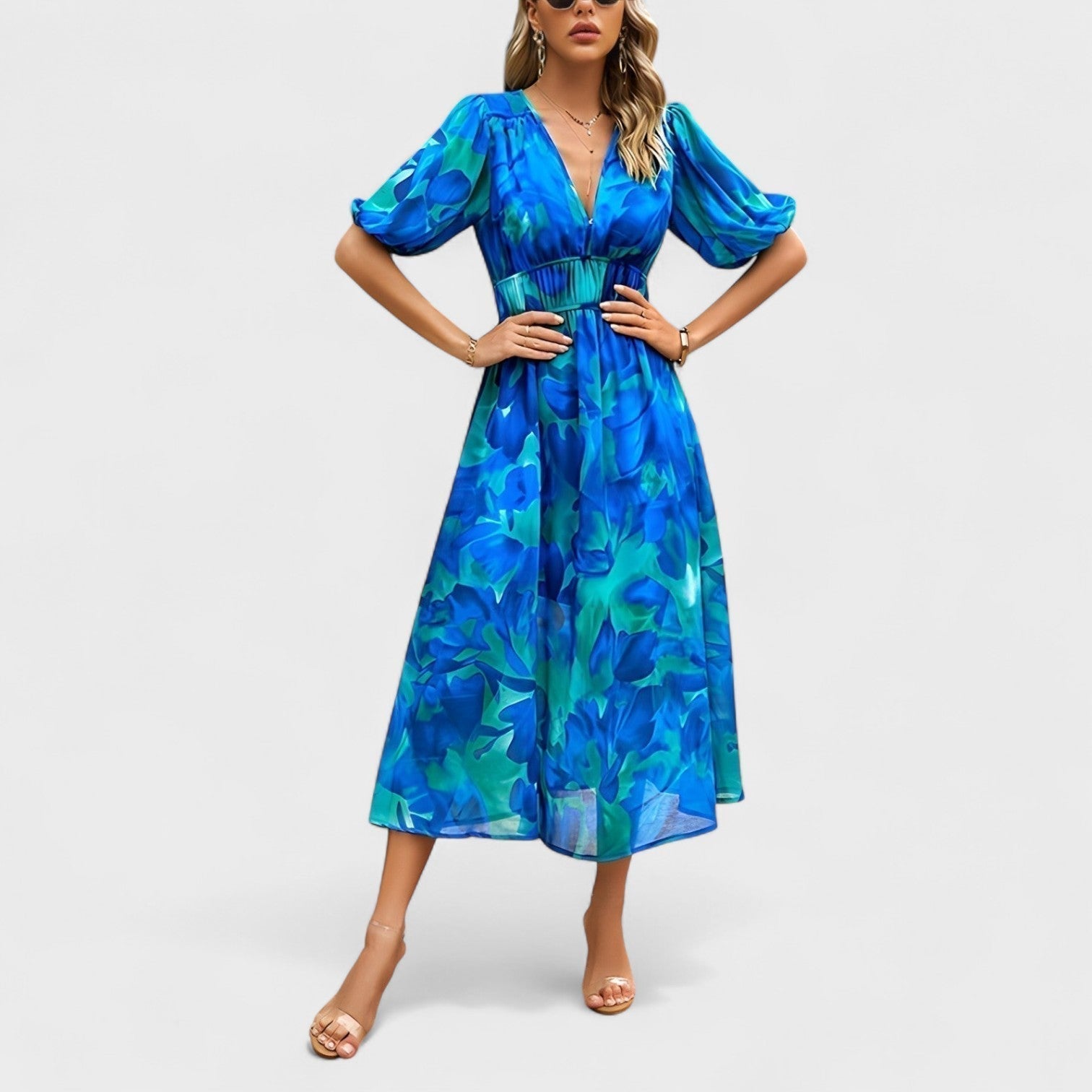 Clara™ | Vestido Midi Floral Elegante