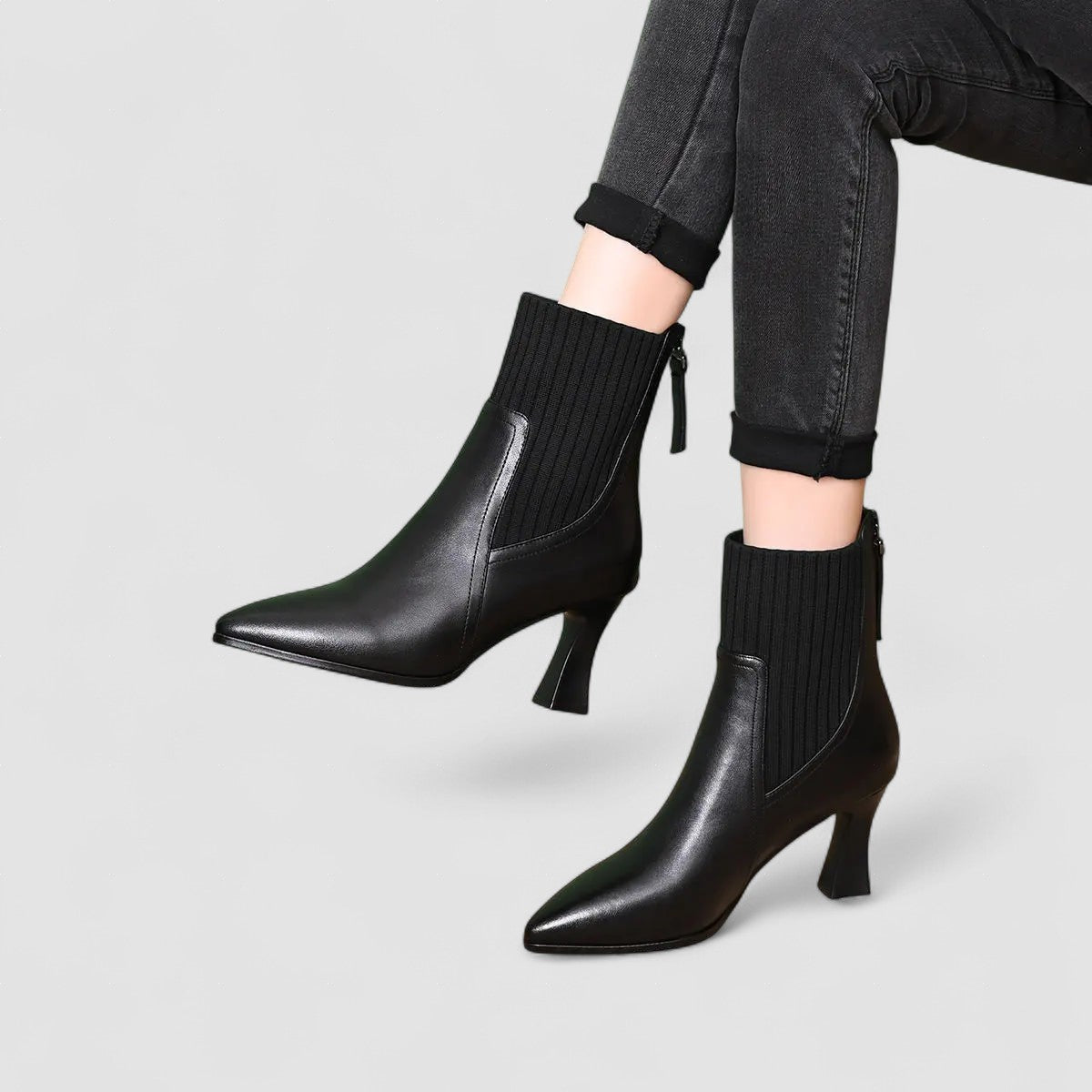 Clara™ | Botas con plataforma de Cuero