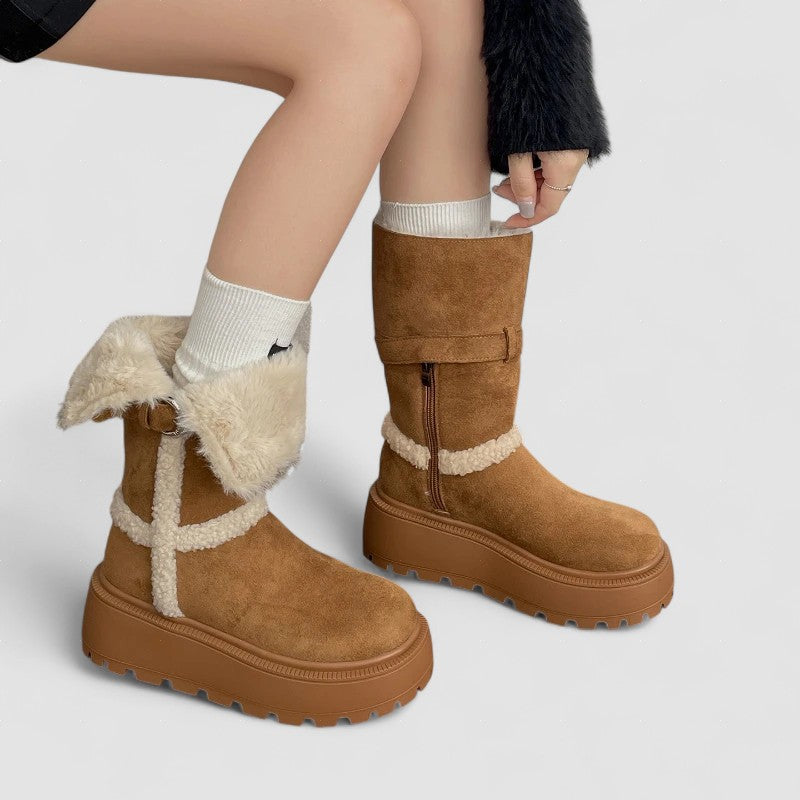 Danna™ | Botas de invierno con plataforma de diseño moderno y acogedor