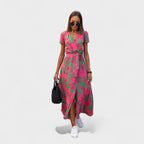 Vestido Lirio Rosa™ | Estilo Boho Chic