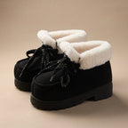 Caty™ | Botas con plataforma de ante sintético con un toque suave y cálido