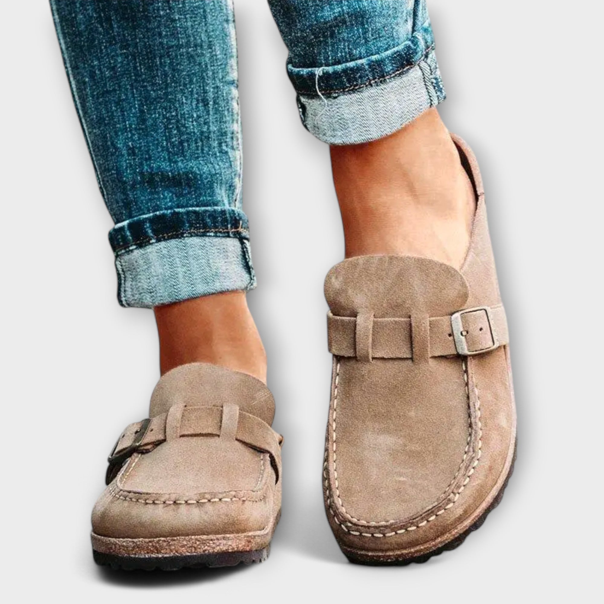 Mocasines Ortopédicos Femeninos con Cierre Decorativo