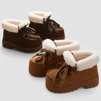 Caty™ | Botas con plataforma de ante sintético con un toque suave y cálido