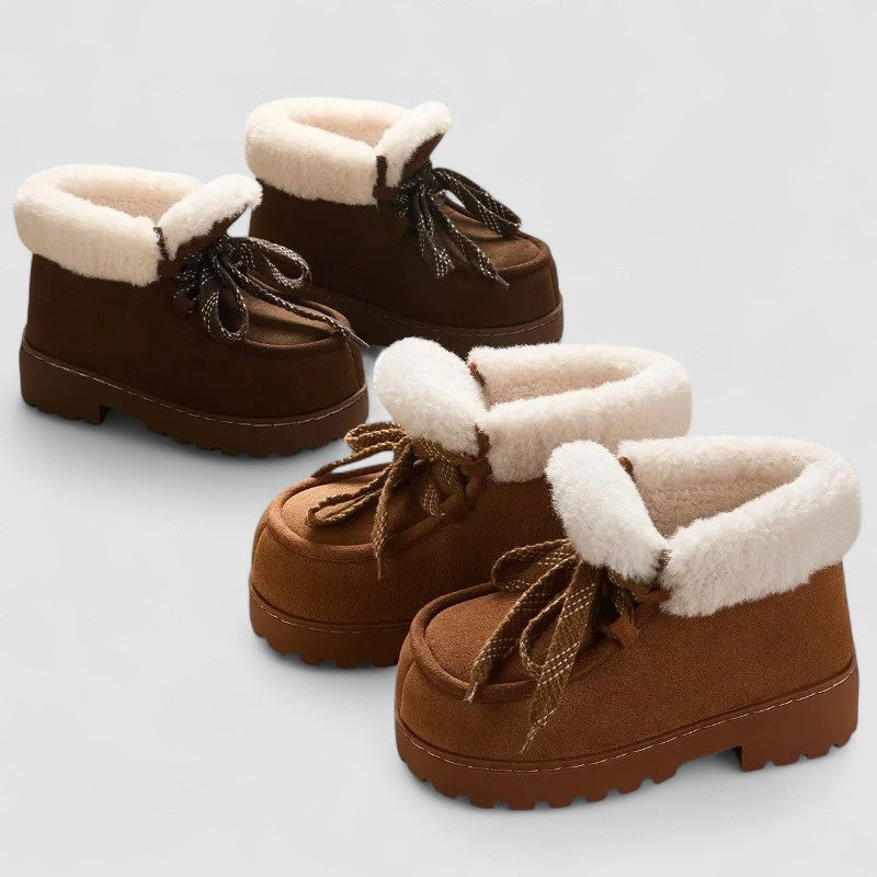 Caty™ | Botas con plataforma de ante sintético con un toque suave y cálido