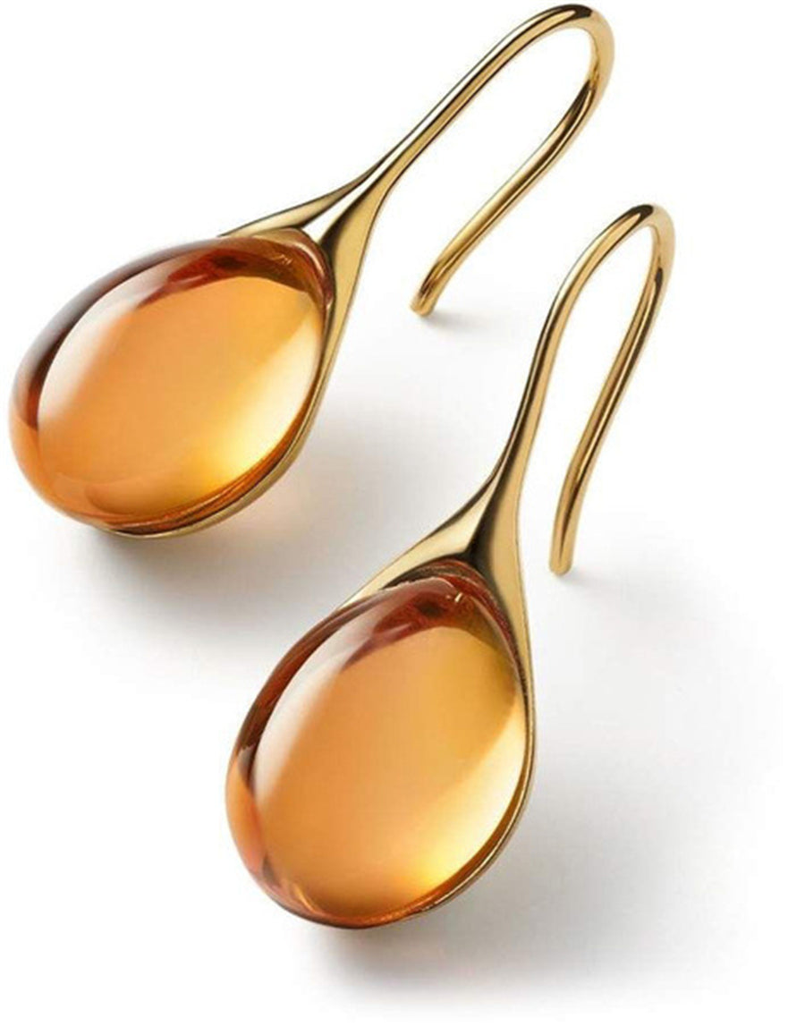 CristalLux Aretes Gota Oro Plata - Elegancia Brillante