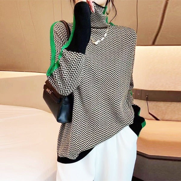 Leonor™ | Jersey de Cuello Alto Lujoso