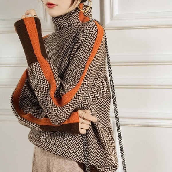 Leonor™ | Jersey de Cuello Alto Lujoso