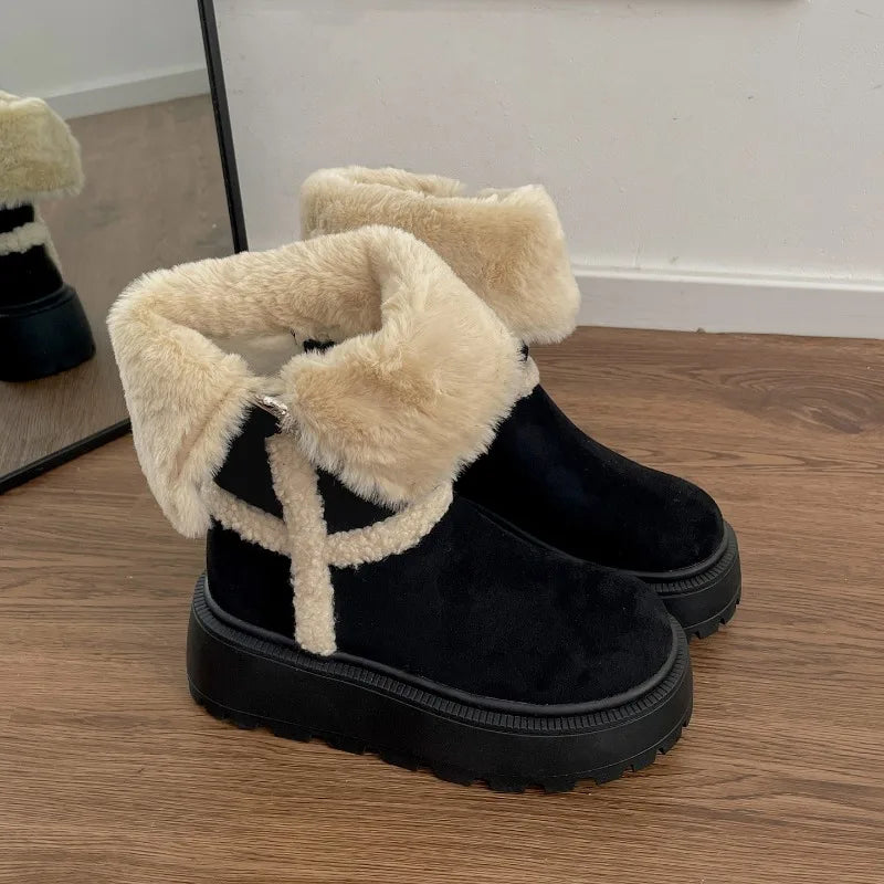 Danna™ | Botas de invierno con plataforma de diseño moderno y acogedor
