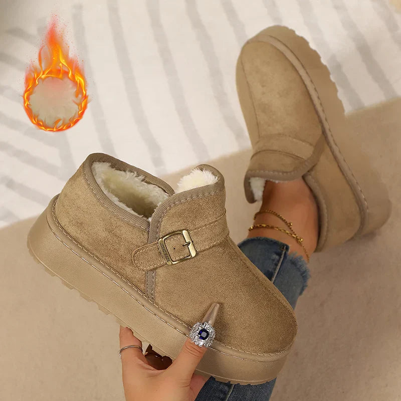 Aurora™ | Botas con plataforma de ante sintético con forro cálido y suela antideslizante
