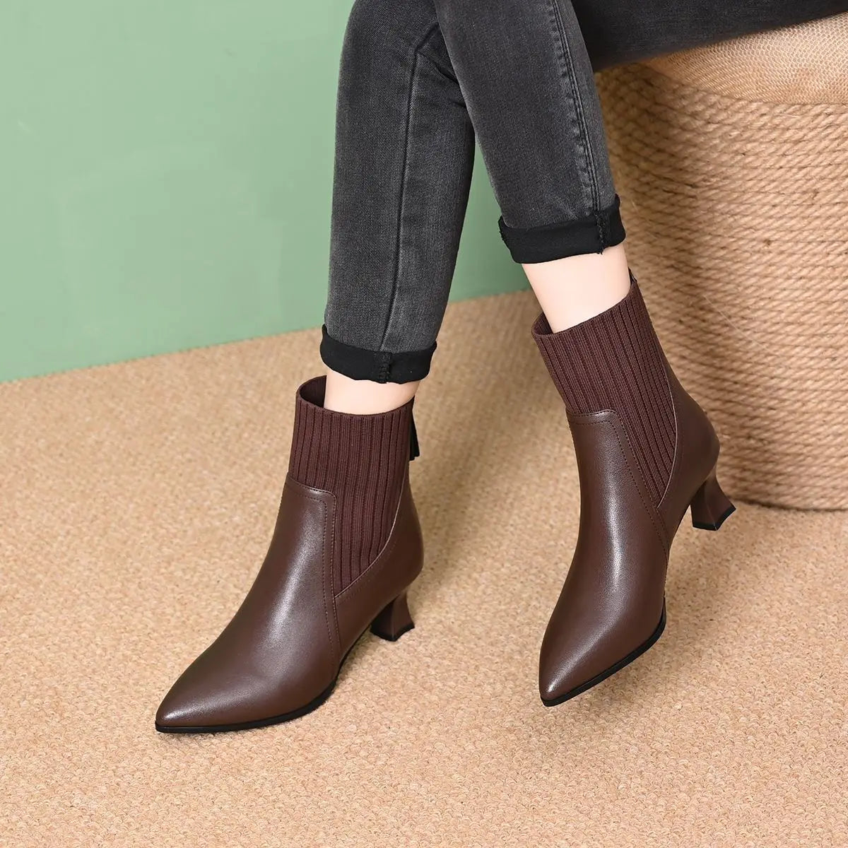 Clara™ | Botas con plataforma de Cuero