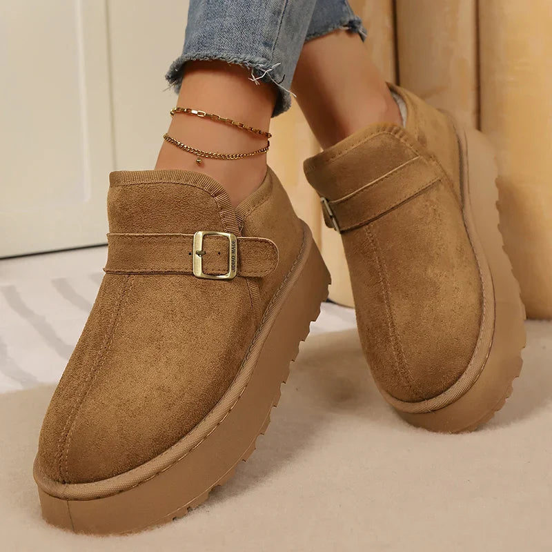 Aurora™ | Botas con plataforma de ante sintético con forro cálido y suela antideslizante
