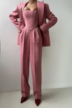 Elegance™ | Conjunto de tres piezas con blazer cruzado