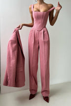 Elegance™ | Conjunto de tres piezas con blazer cruzado
