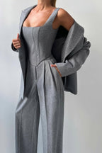 Elegance™ | Conjunto de tres piezas con blazer cruzado
