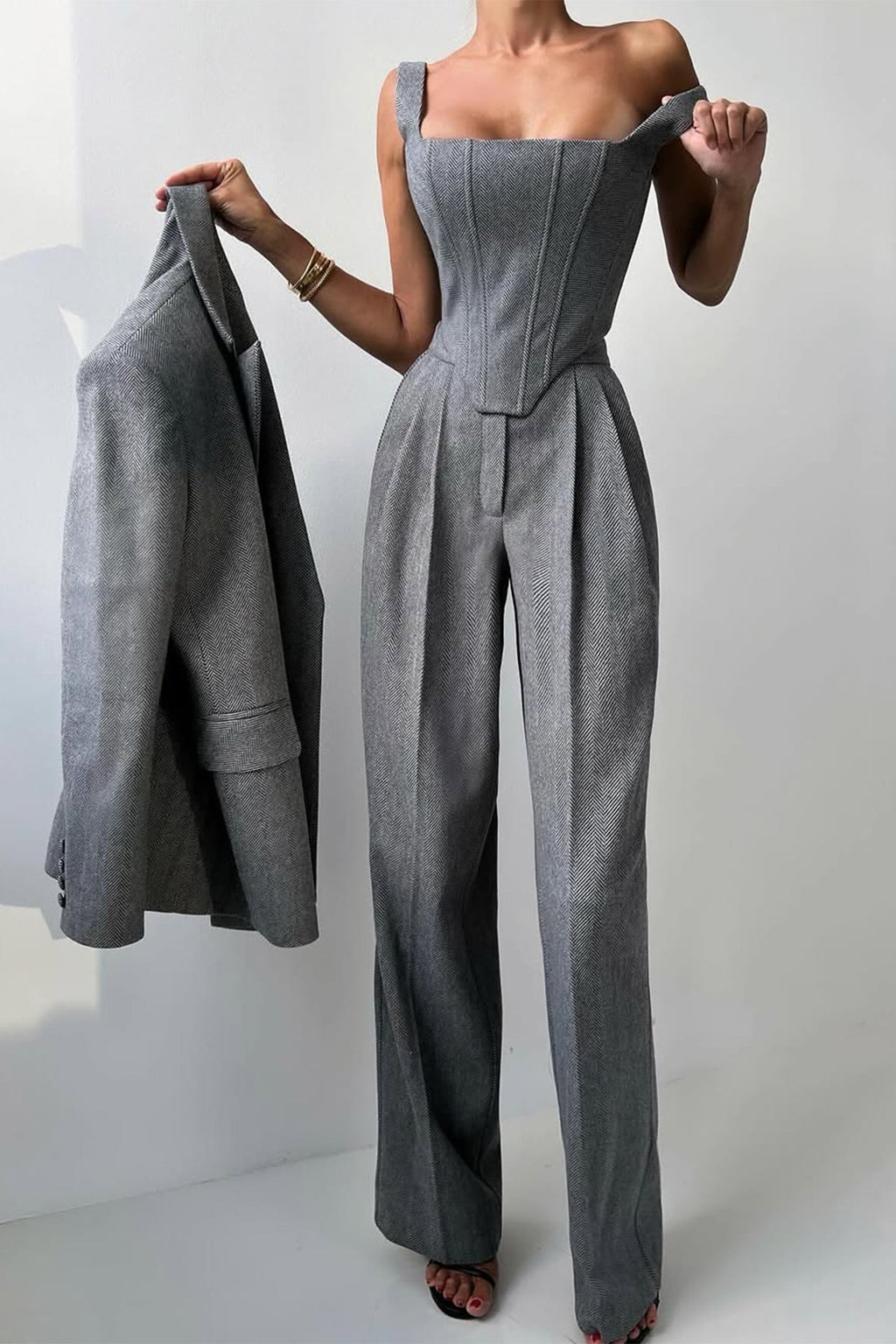 Elegance™ | Conjunto de tres piezas con blazer cruzado