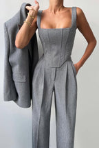 Elegance™ | Conjunto de tres piezas con blazer cruzado