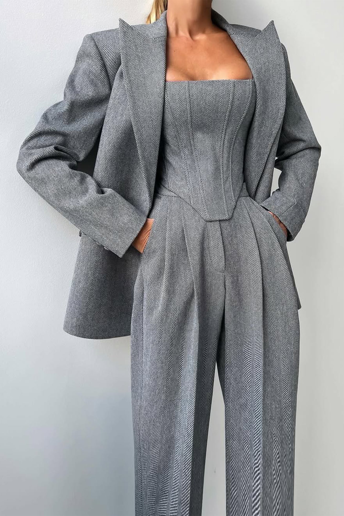 Elegance™ | Conjunto de tres piezas con blazer cruzado