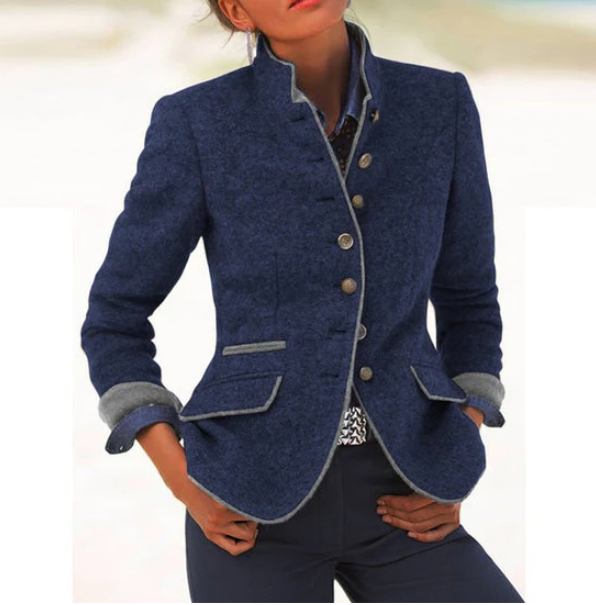 Valeria™ | Cárdigan Elegante con Cuello Alto
