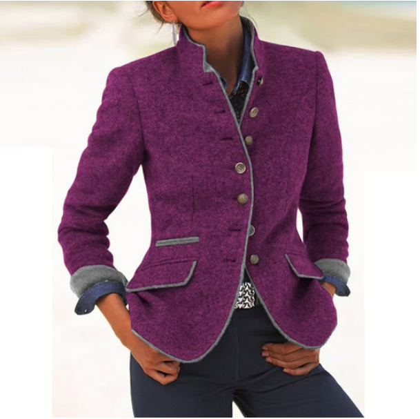 Valeria™ | Cárdigan Elegante con Cuello Alto