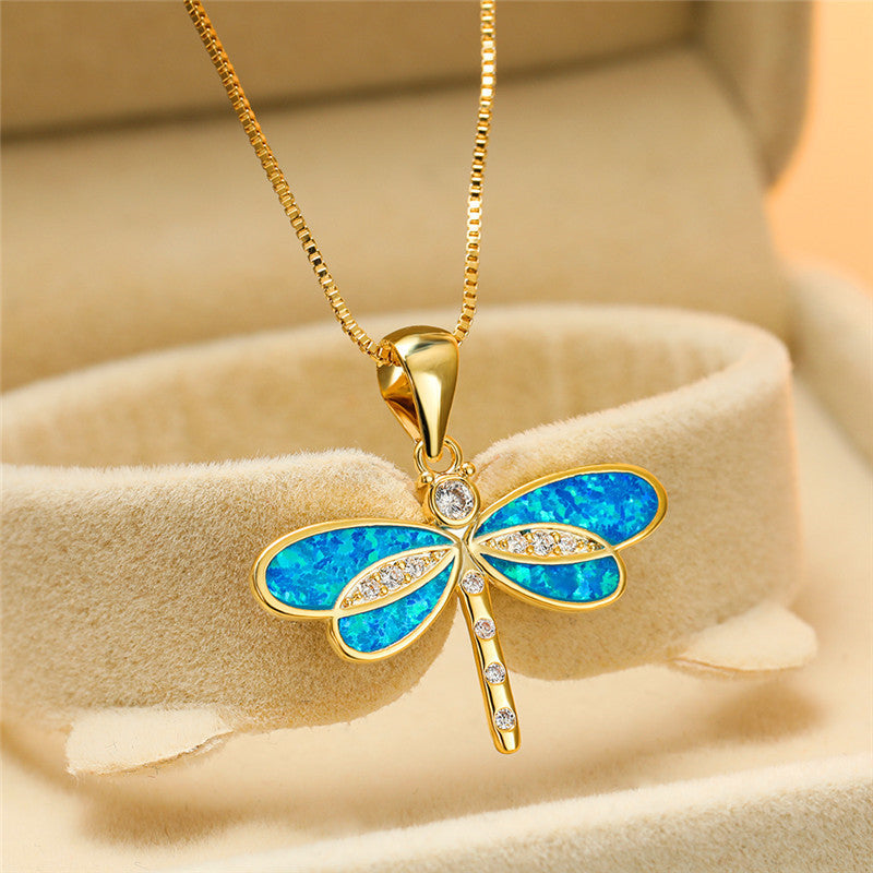 Collar Dorado con Pájaros y Ópalo - Estilo Único