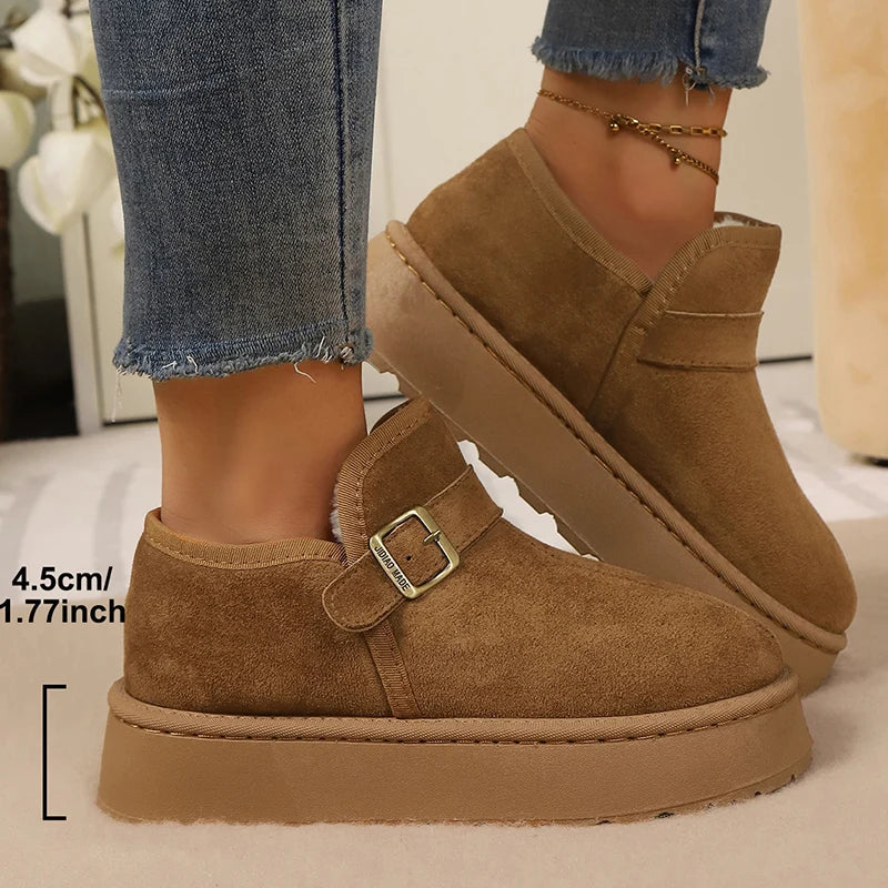 Aurora™ | Botas con plataforma de ante sintético con forro cálido y suela antideslizante
