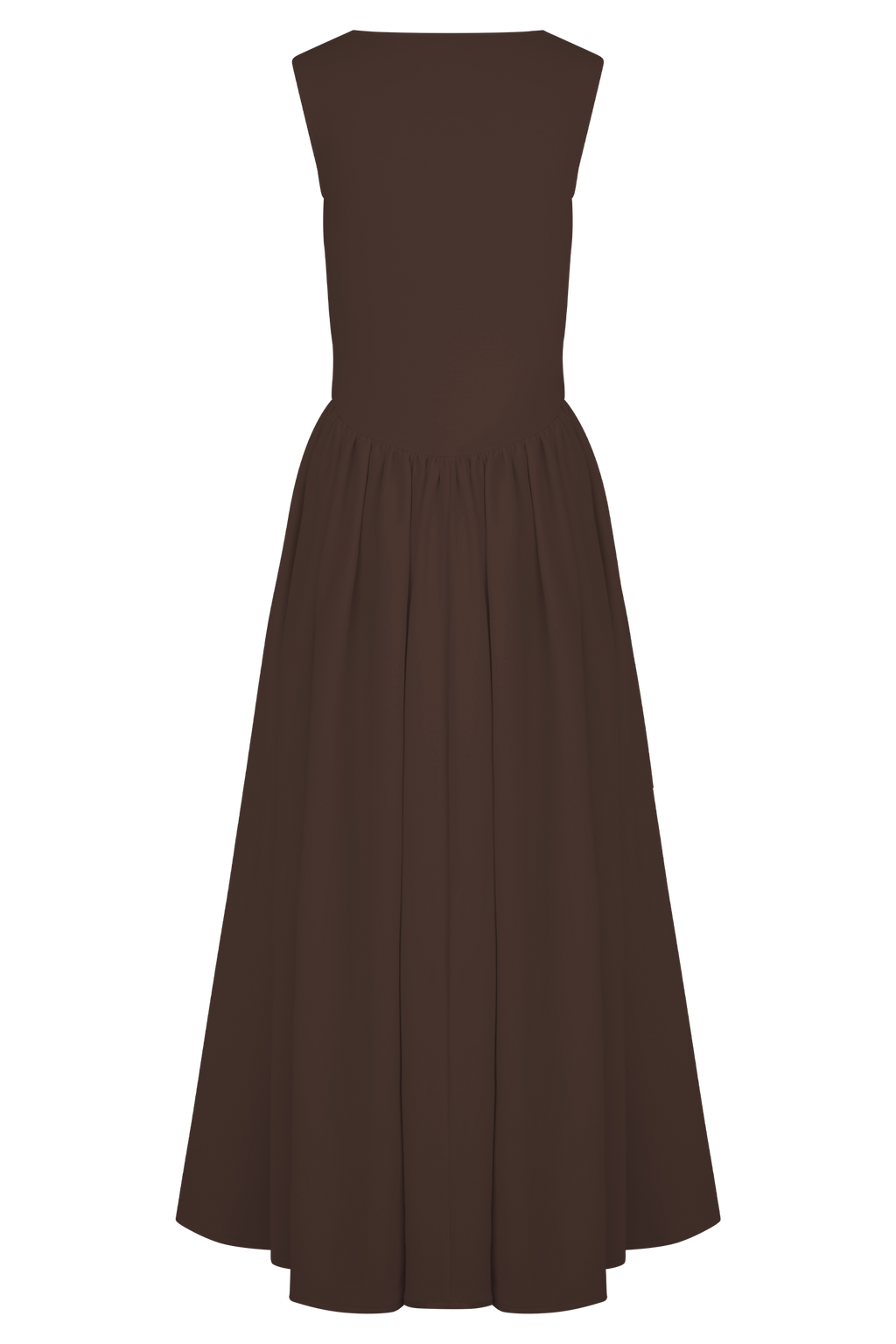 Sharon™ | Vestido midi de punto espagueti - Marrón cacao