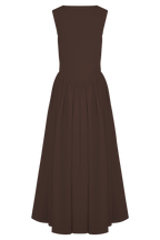 Sharon™ | Vestido midi de punto espagueti - Marrón cacao