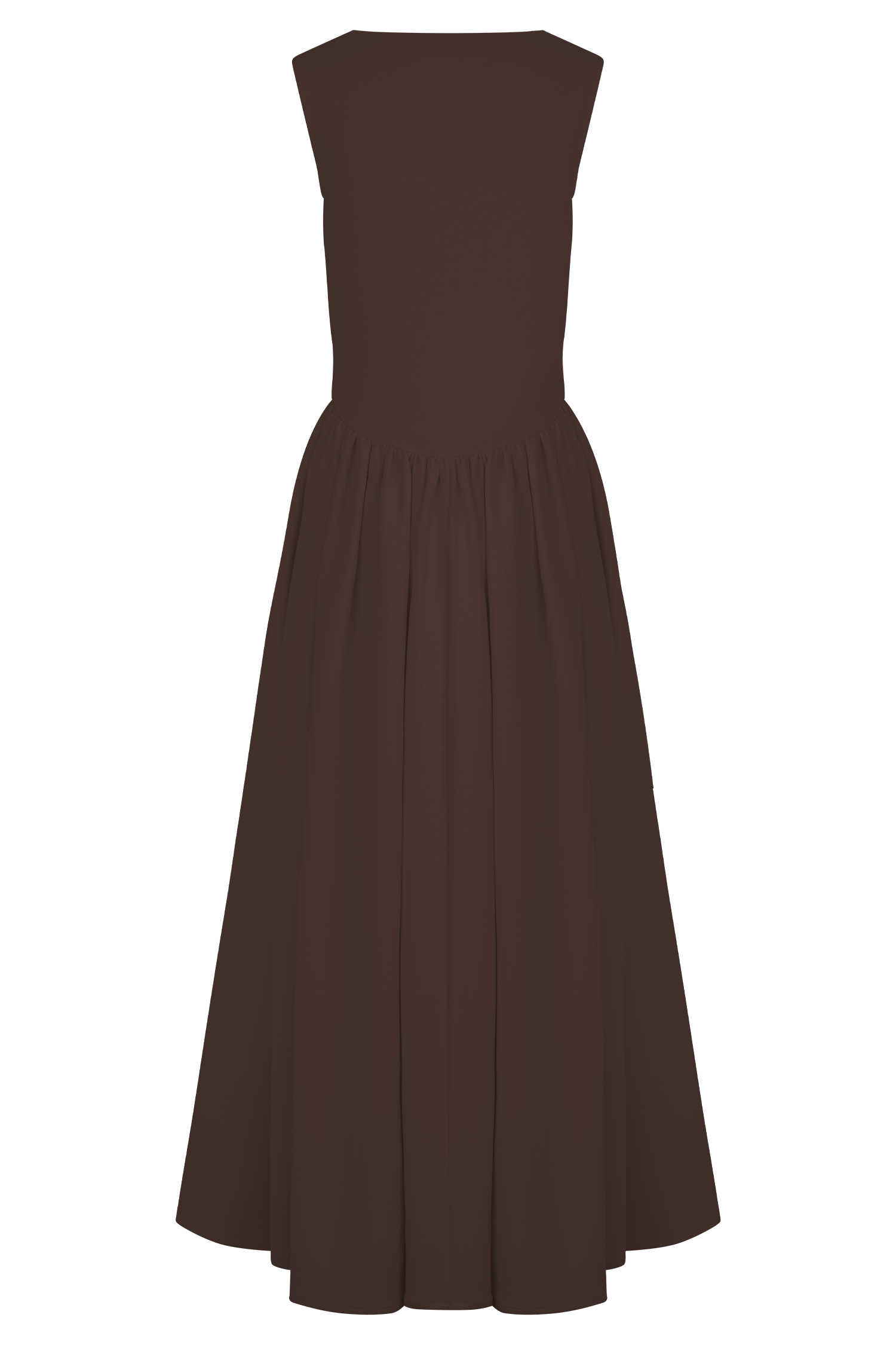 Sharon™ | Vestido midi de punto espagueti - Marrón cacao