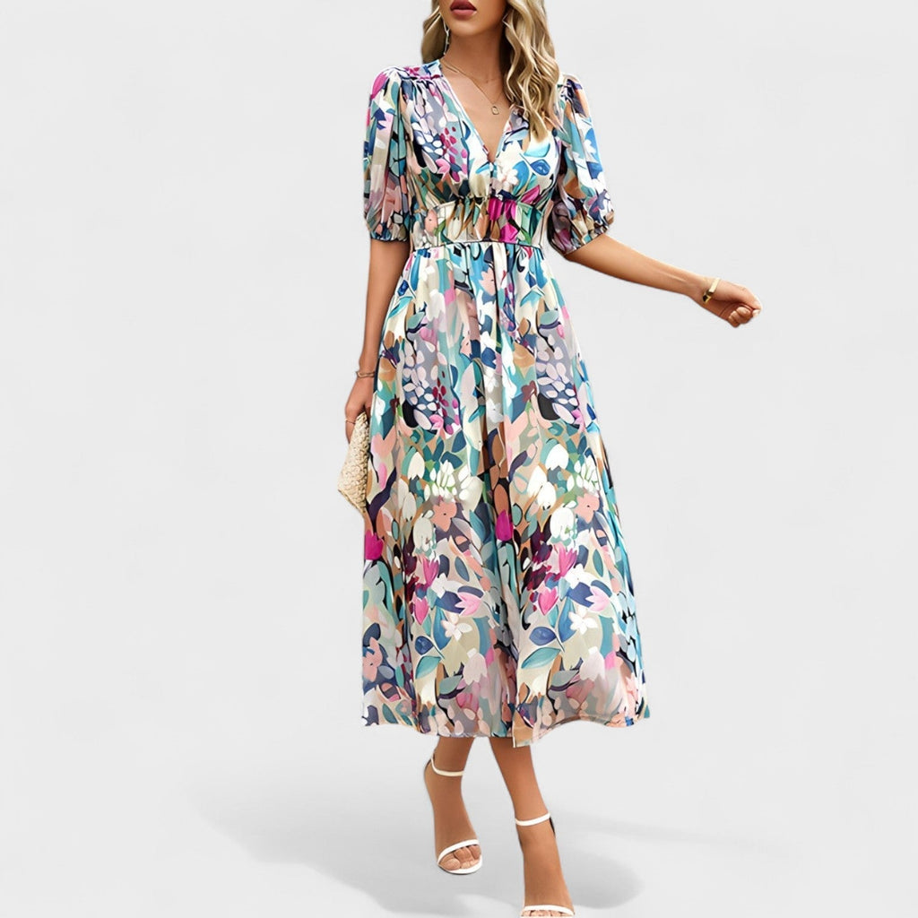 Clara™ | Vestido Midi Floral Elegante