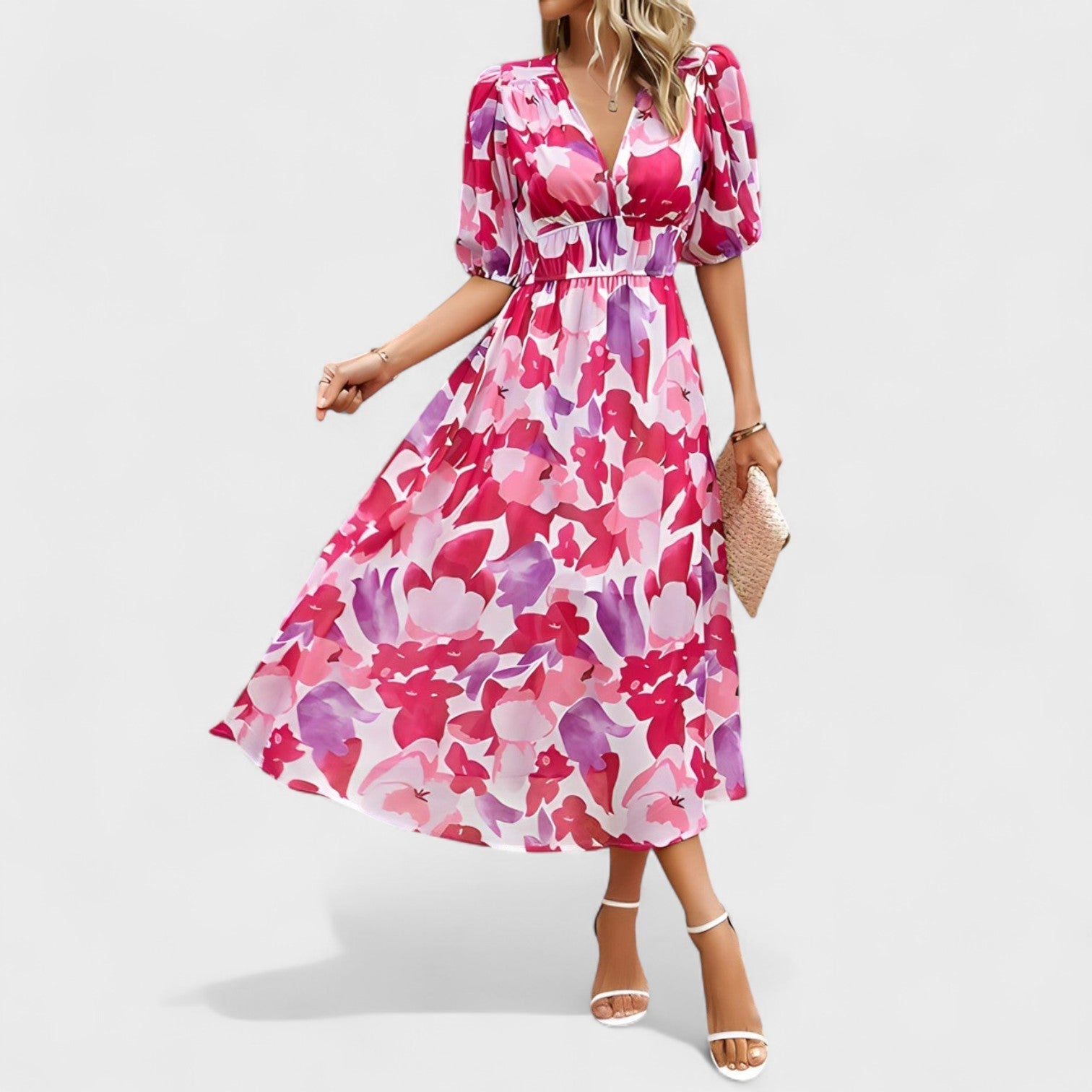 Clara™ | Vestido Midi Floral Elegante