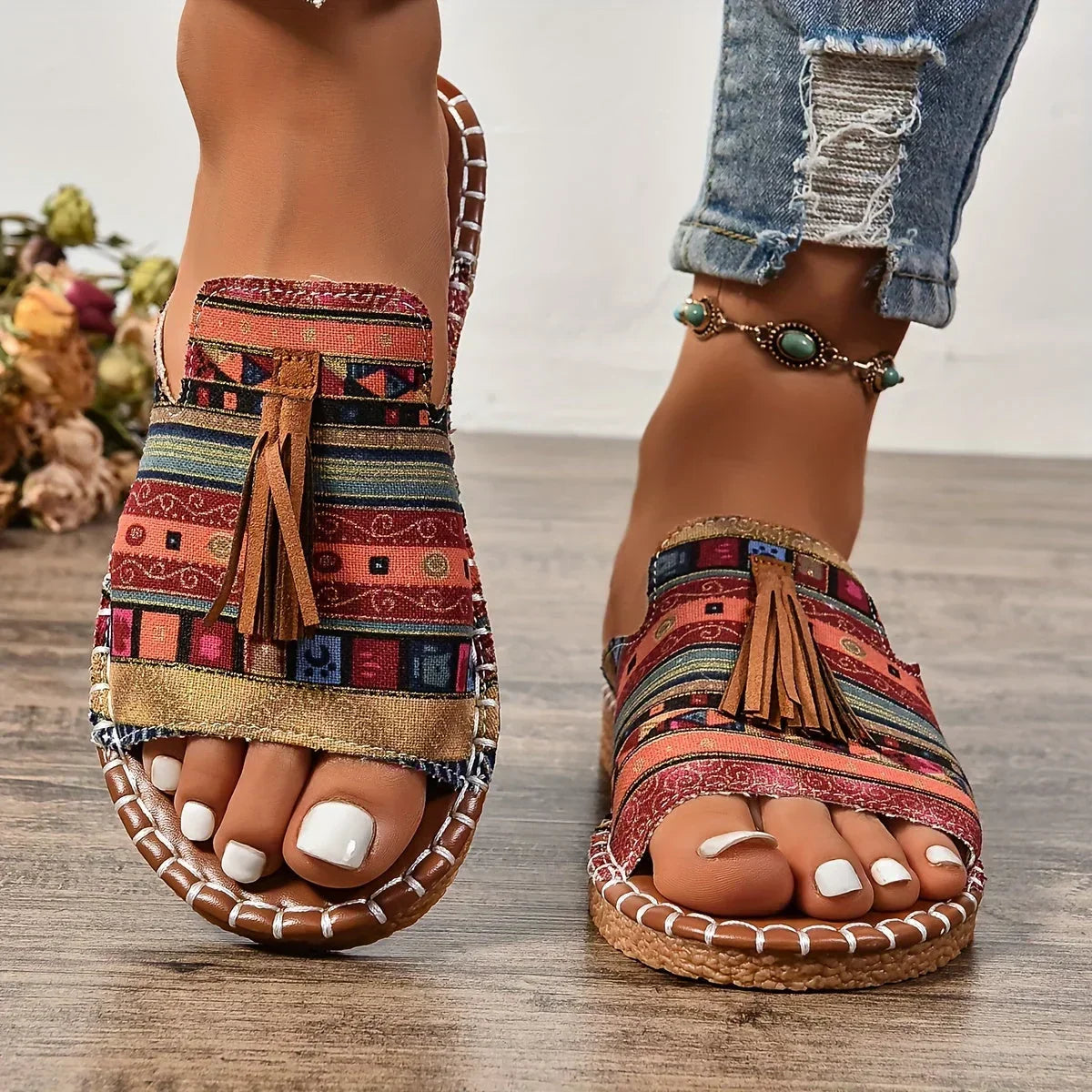 Leena™ | Sandalias Ortopédicas Planas Confortables