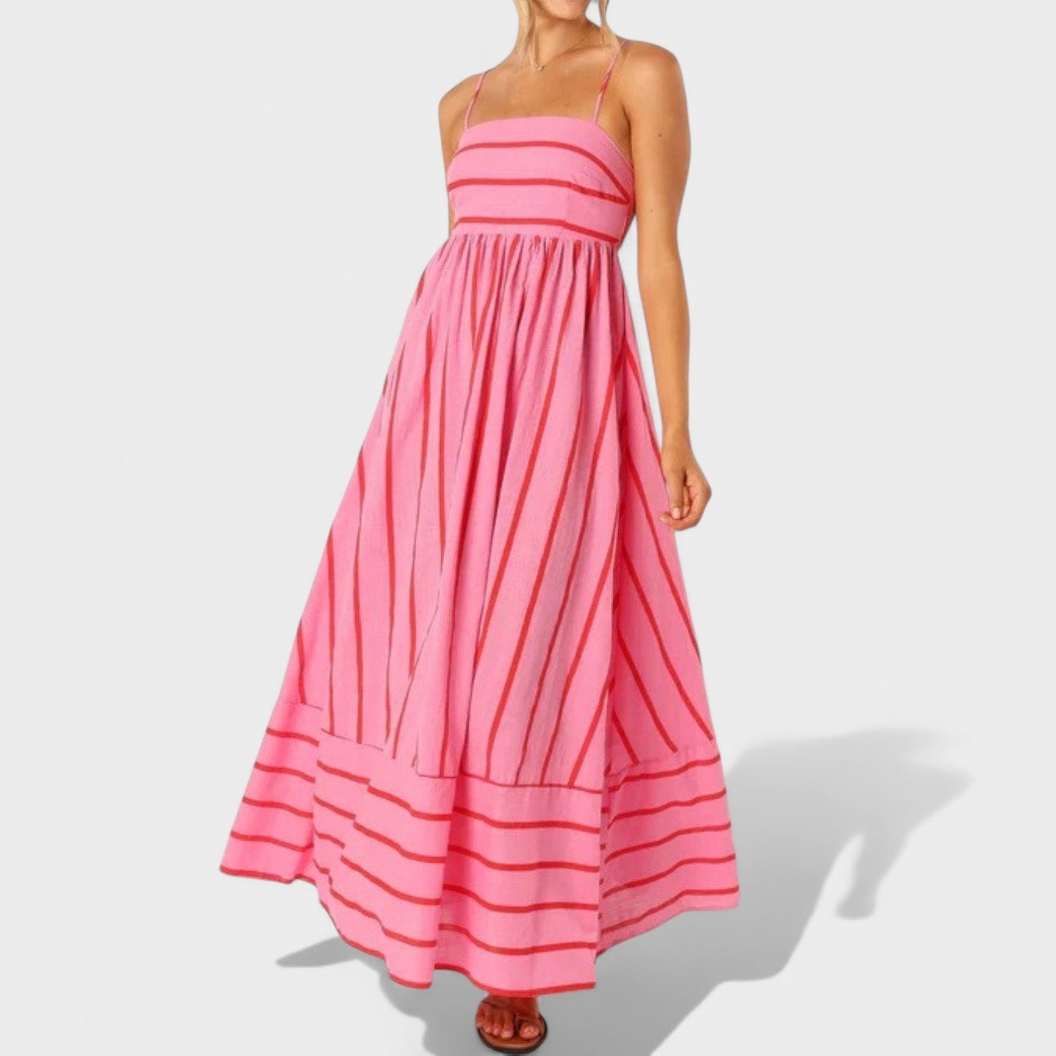 Isabel™ | Vestido largo a rayas