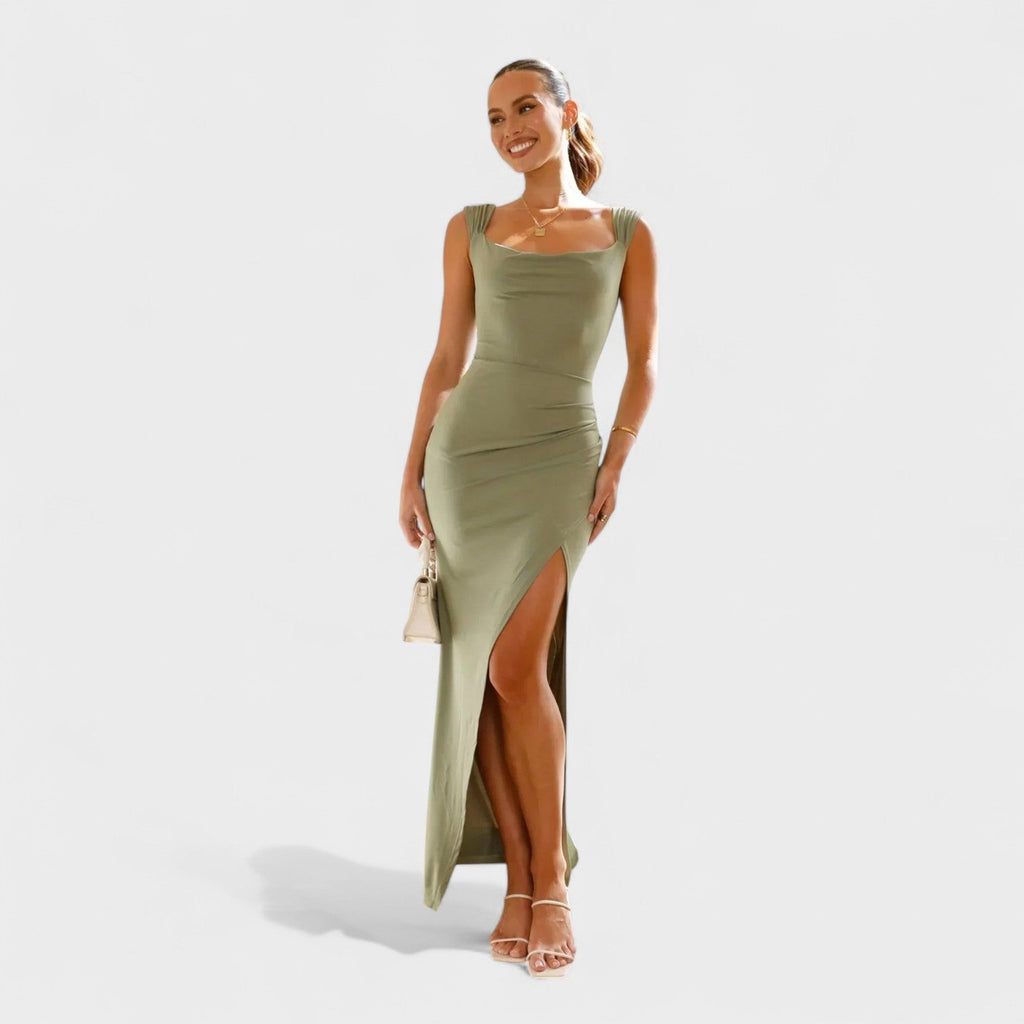 Sarella™ | Vestido largo con espalda descubierta y lazo