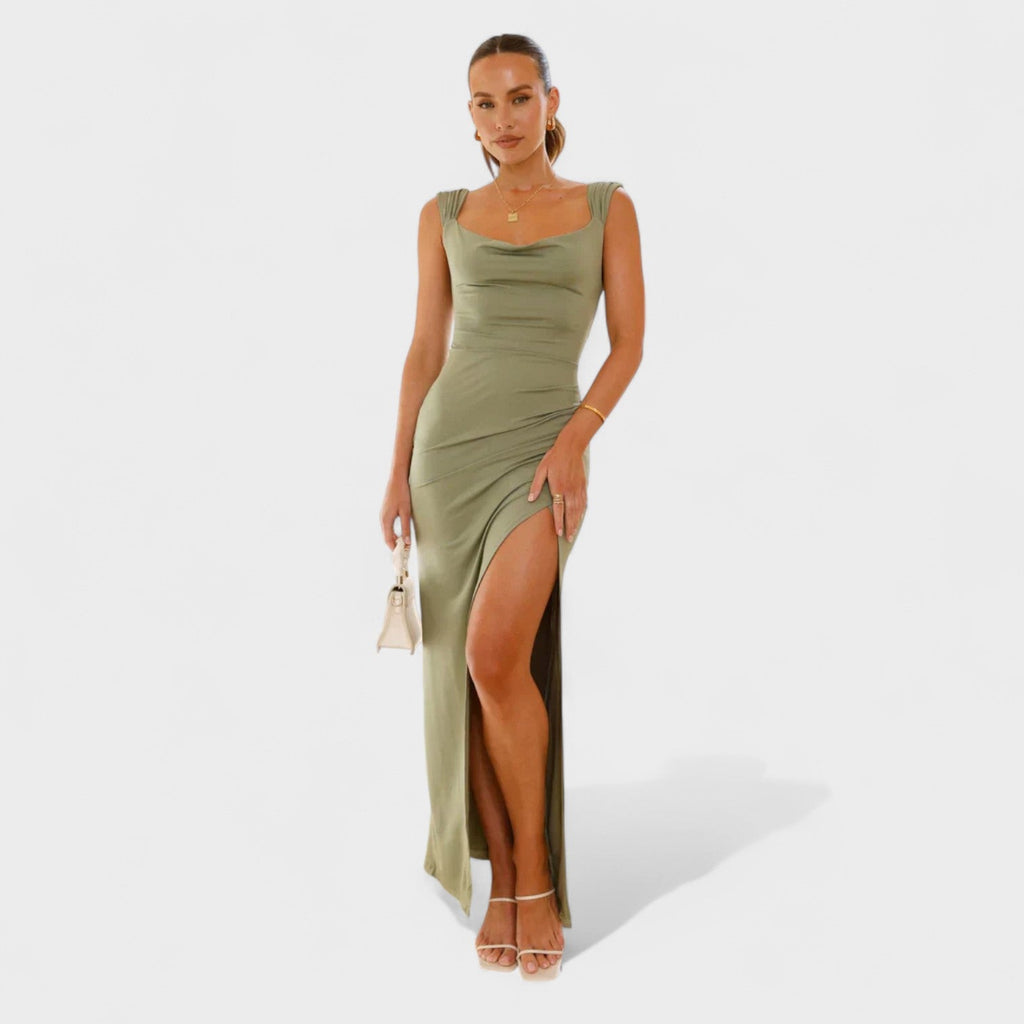 Sarella™ | Vestido largo con espalda descubierta y lazo