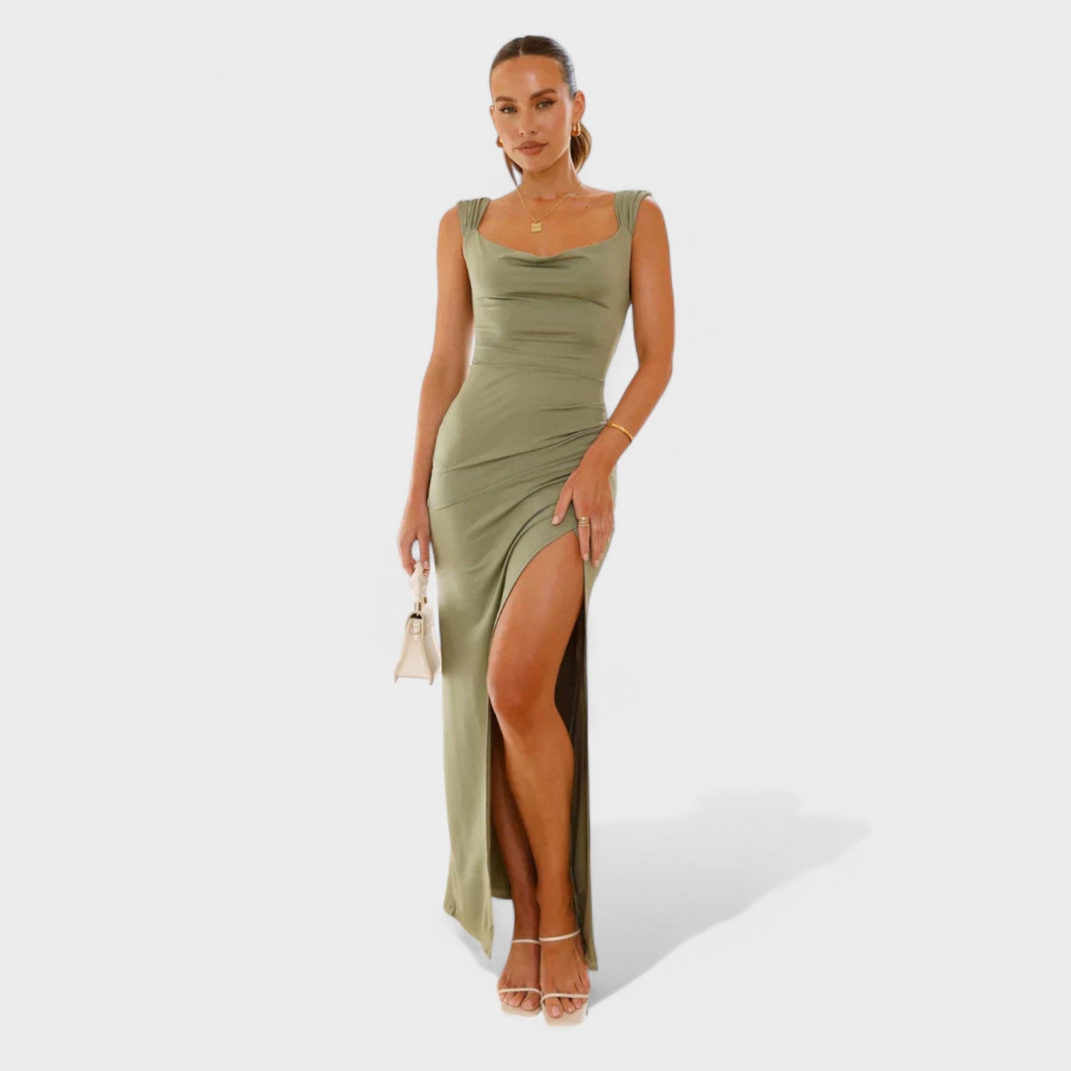 Sarella™ | Vestido largo con espalda descubierta y lazo