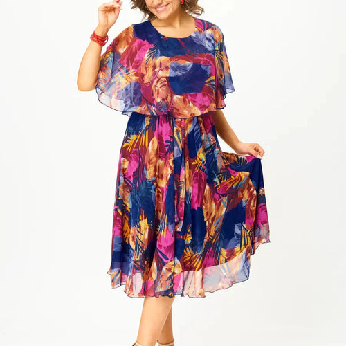 ALBA™ | VESTIDO DE CHIFFON CÓMODO TALLA GRANDE