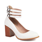 Casilda™ | Sandalias lisas con tira en el tobillo y suela gruesa