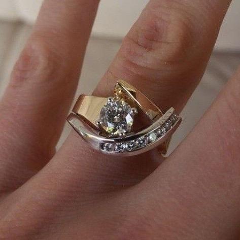 Anillo Vintage Luz Anel Oro Plata - Zirconia Brillante