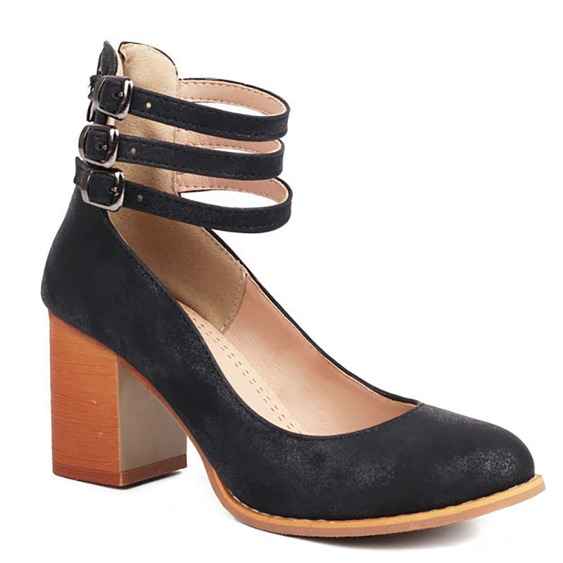 Casilda™ | Sandalias lisas con tira en el tobillo y suela gruesa