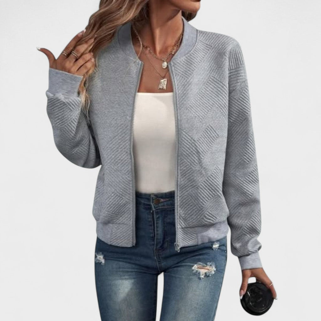 Dora™ | Chaqueta bomber estructurada con cierre