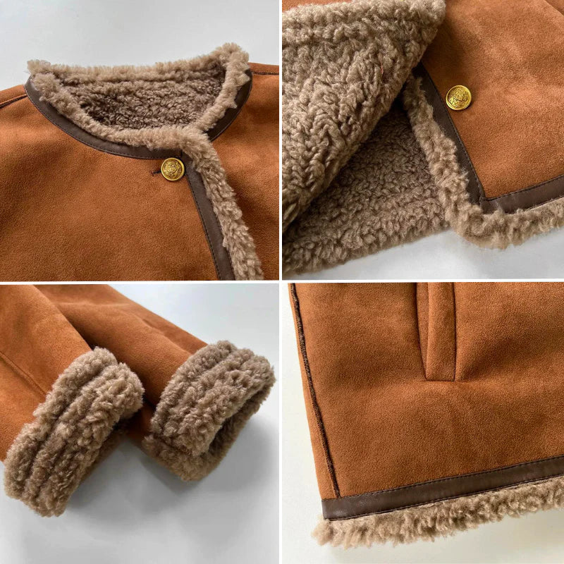 Rosalie™ | Abrigo de piel con botones