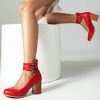 Casilda™ | Sandalias lisas con tira en el tobillo y suela gruesa