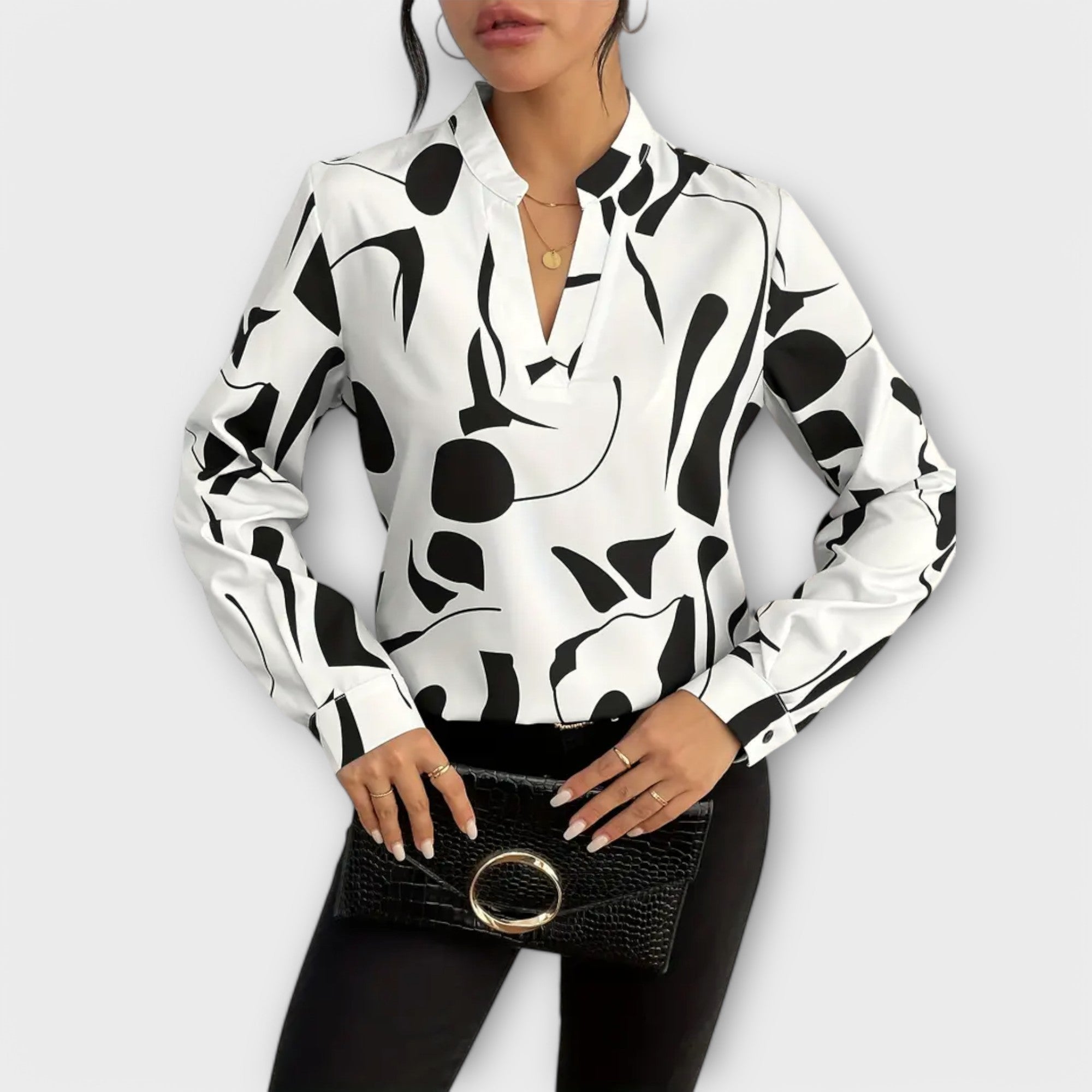 Katherine™ | Blusa elegante de manga larga con escote en V