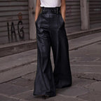 Helena™ | Pantalones de Campana de Piel
