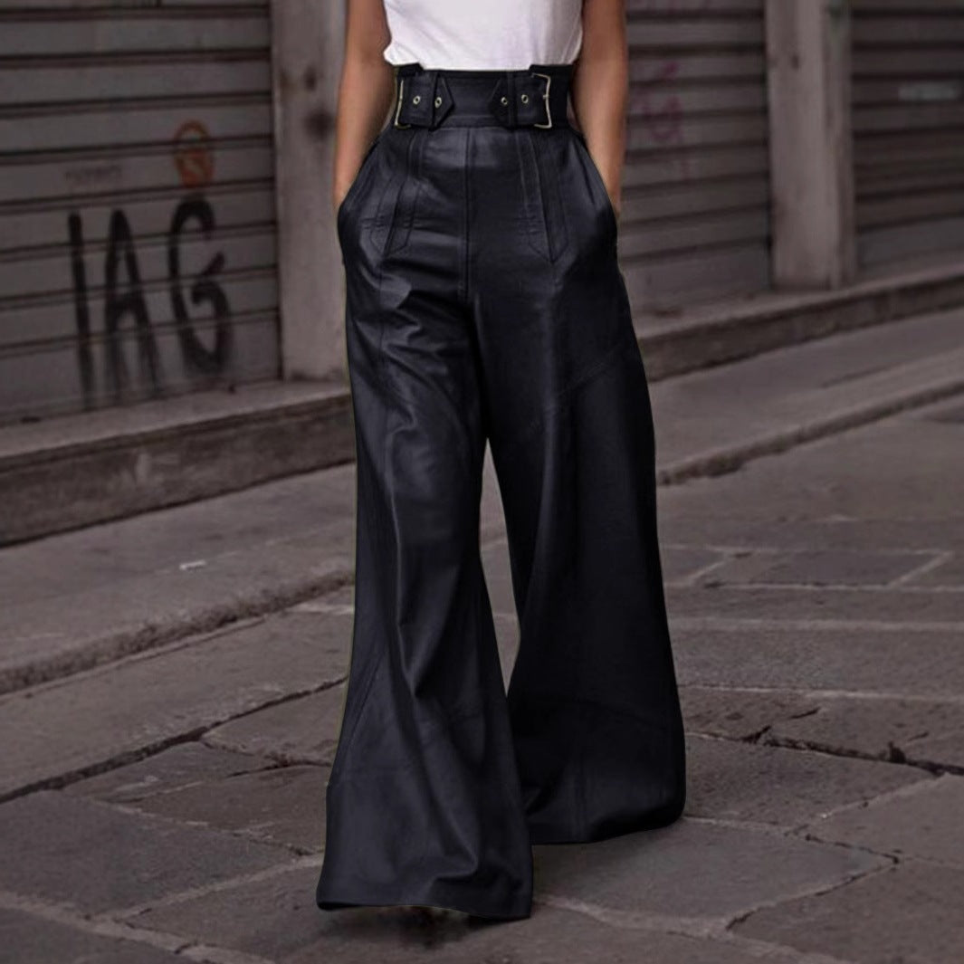 Helena™ | Pantalones de Campana de Piel
